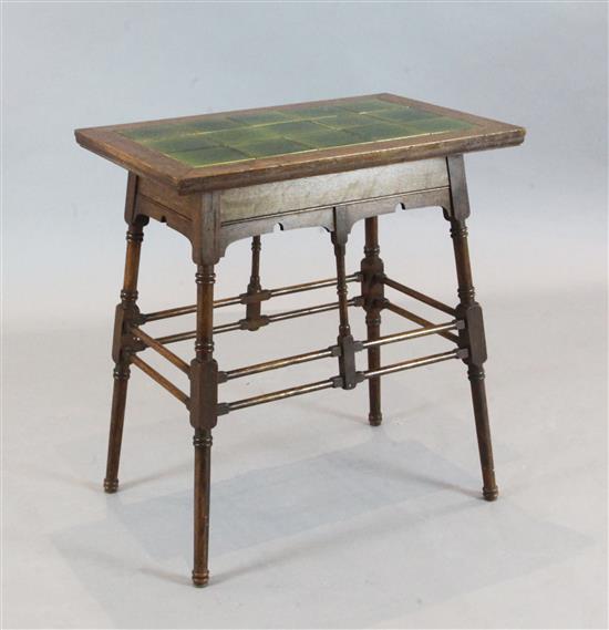 An Arts & Crafts oak rectangular centre table, probably Liberty & Co. 65 x 44cm